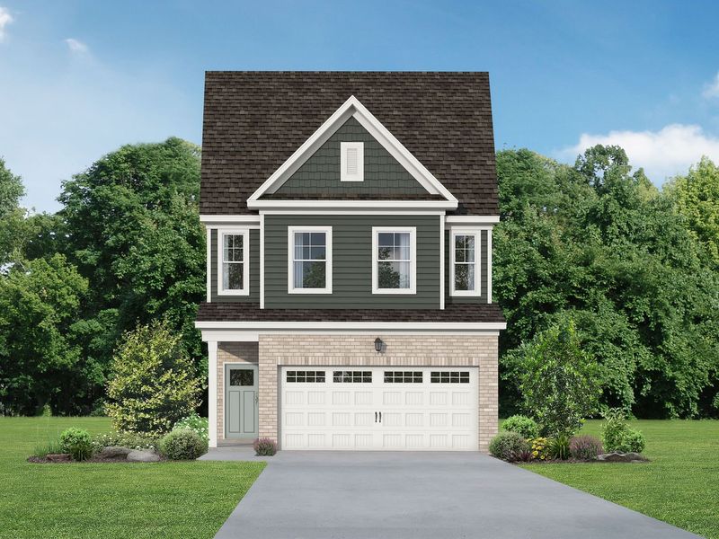 Front exterior of a new home in Lake Park Villas, Wylie, TX, highlighting curb appeal (Image 2). Front exterior of a new home in Lake Park Villas, Wylie, TX, highlighting curb appeal (Image 2).