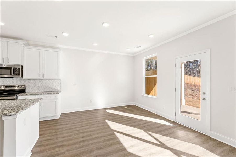 Spacious, unfurnished interior of a new home in Mulberry Summit, Flowery Branch (Image 11). Spacious, unfurnished interior of a new home in Mulberry Summit, Flowery Branch (Image 11).