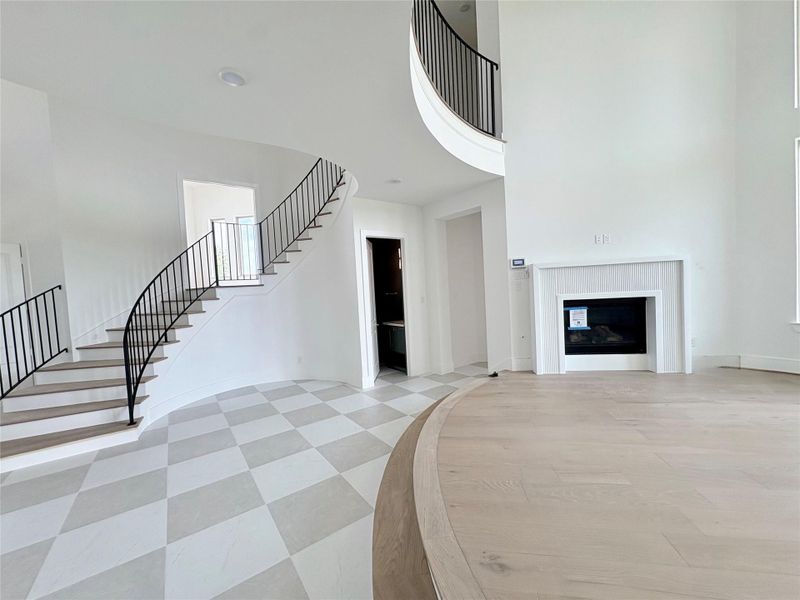 Raised Study and Elevated Living with fireplace. Photo as of 5.18.26