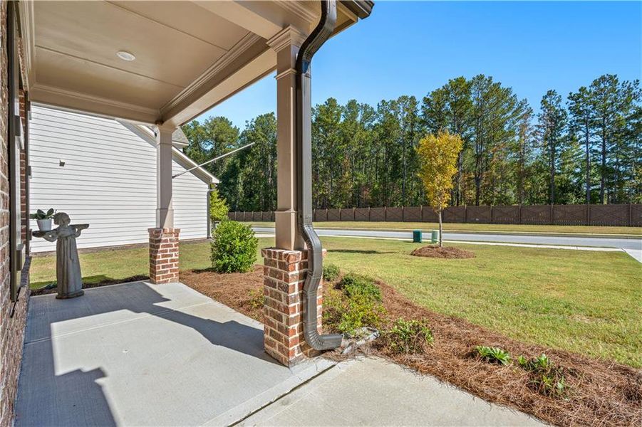 Exterior details and patio area of a home in Candleberry Place, Sharpsburg (Image 24).