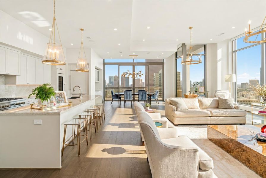 Furnished interior view inside a new home in , Houston (Image 10).