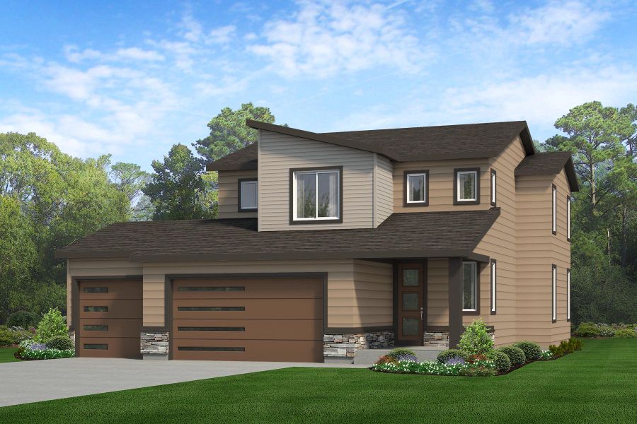 Representative exterior photo of a completed home built from the Starwood by Landsea Homes in Cherry Meadows, Brighton, CO (Image 2).