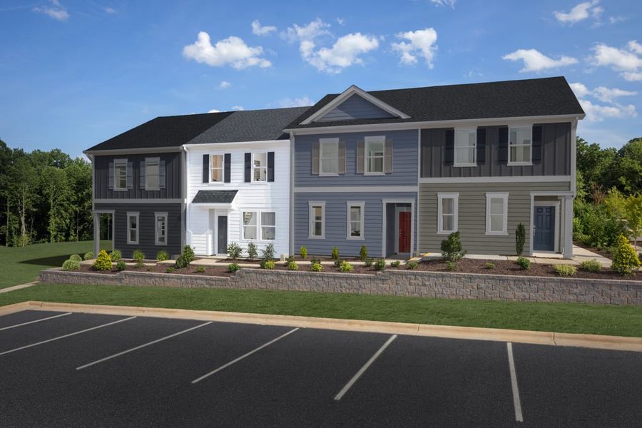 Representative exterior photo of a completed home built from the 1445 Modeled by KB Home in Biltmore, Raleigh, NC (Image 17). Representative exterior photo of a completed home built from the 1445 Modeled by KB Home in Biltmore, Raleigh, NC (Image 17).