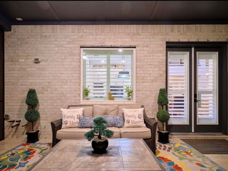 Covered patio-perfect for evening outdoor living.