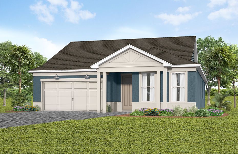 Representative exterior photo of a completed home built from the Coral by Pulte Homes in Lakehaven Estates, Clermont, FL (Image 13). Representative exterior photo of a completed home built from the Coral by Pulte Homes in Lakehaven Estates, Clermont, FL (Image 13).