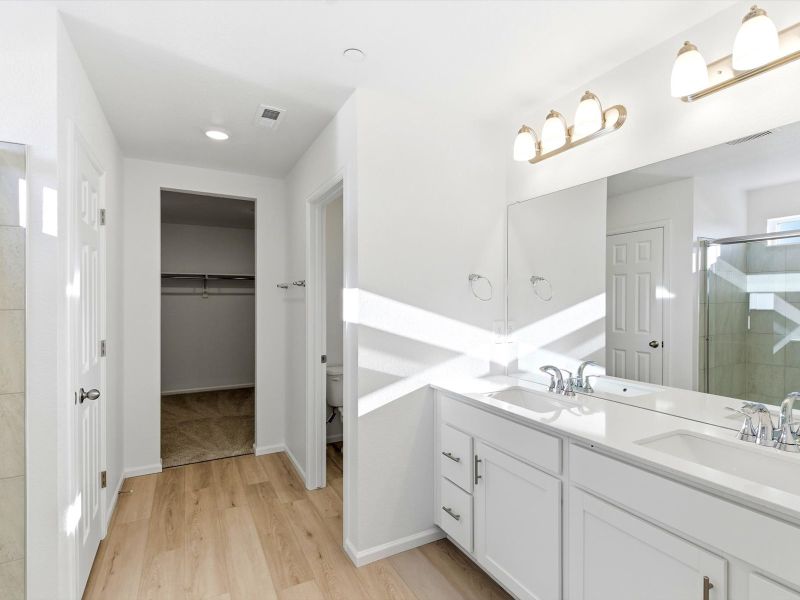 Furnished interior view inside a new home in Buffalo Highlands: The Flora Collection, Commerce City (Image 10).