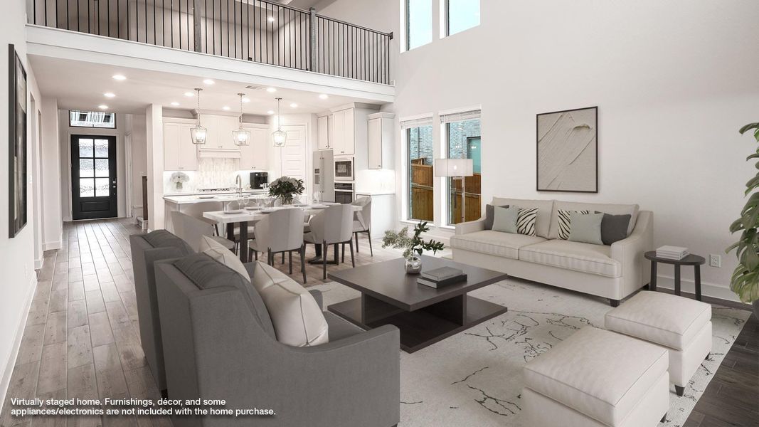 Furnished interior view inside a new home in 6 Creeks, Kyle (Image 8).