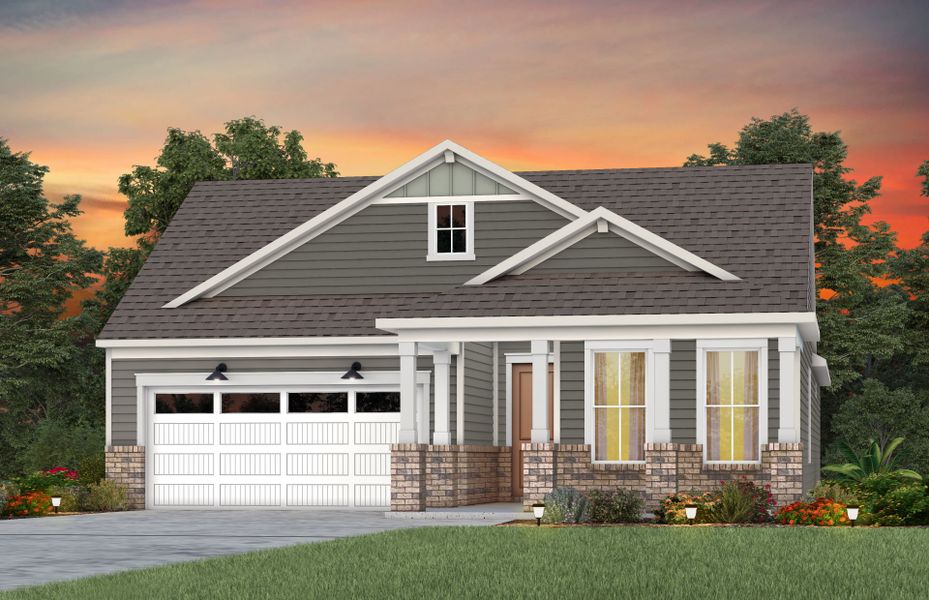 Front exterior of a new home in Kinsdale, Lancaster, SC, highlighting curb appeal (Image 30).