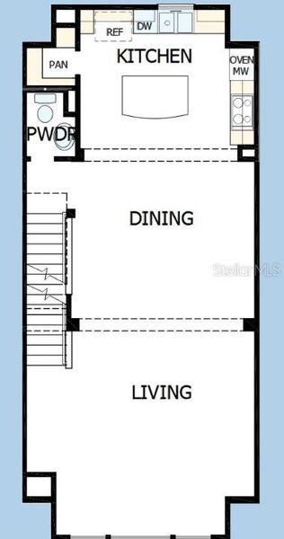 2D floor plan layout of this home in Towns at Union, St. Petersburg, FL (Image 5).
