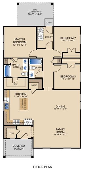 2D floor plan layout of this home in Whisper Valley, Manor, TX (Image 5).