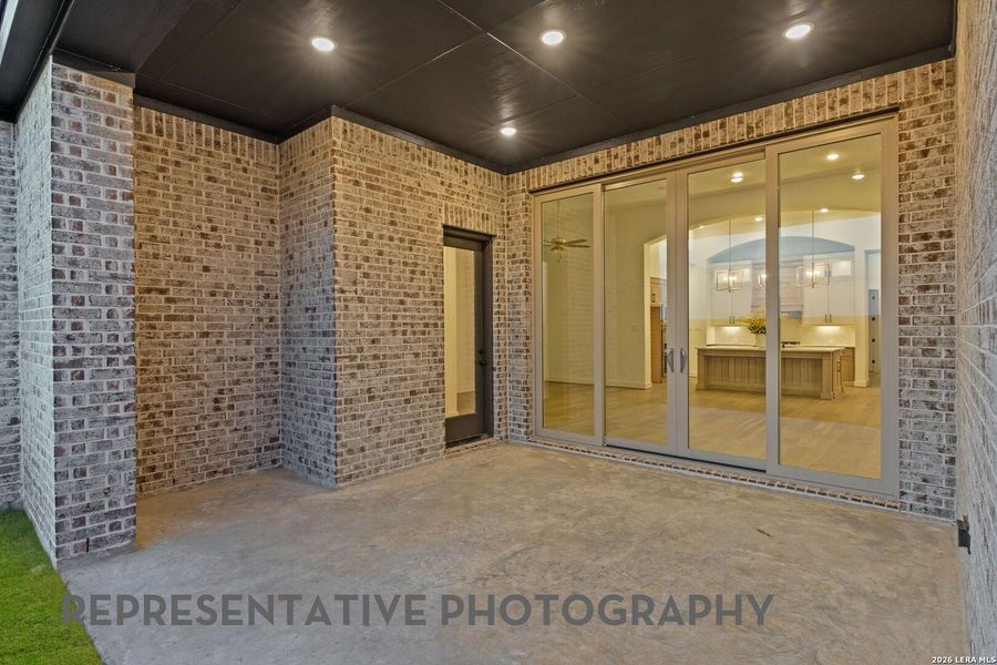 Exterior details and patio area of a home in Mayfair, New Braunfels (Image 20). Exterior details and patio area of a home in Mayfair, New Braunfels (Image 20).
