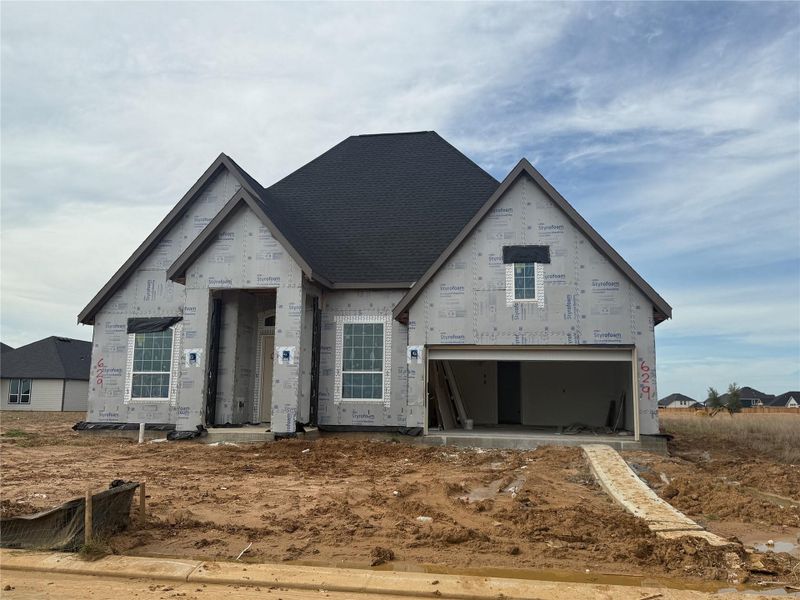 In-progress construction of a new home in Attwater, Waller, TX (Image 30).
