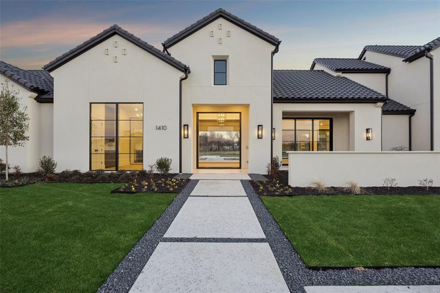 Front exterior of a new home in , Bartonville, TX, highlighting curb appeal (Image 22).