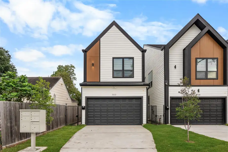 Front exterior of a new home in , Houston, TX, highlighting curb appeal (Image 1). Front exterior of a new home in , Houston, TX, highlighting curb appeal (Image 1).