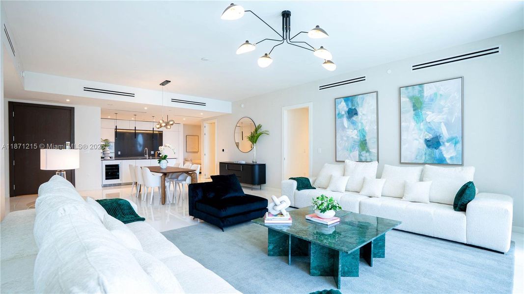 Furnished interior view inside a new home in , Miami (Image 36).