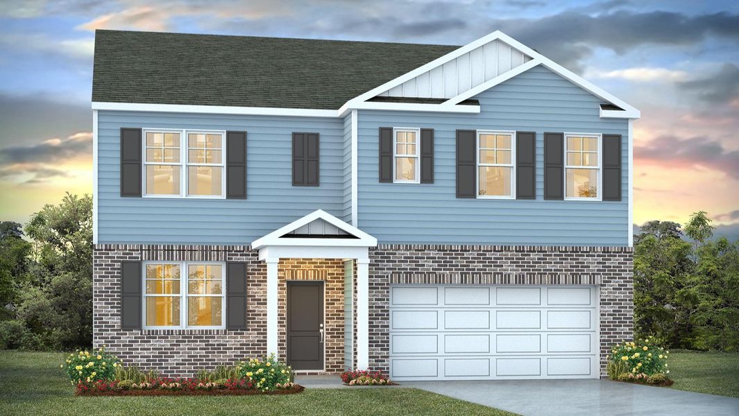 Representative exterior photo of a completed home built from the Hayden by D.R. Horton in Hunter's Branch, Hopkins, SC (Image 5).