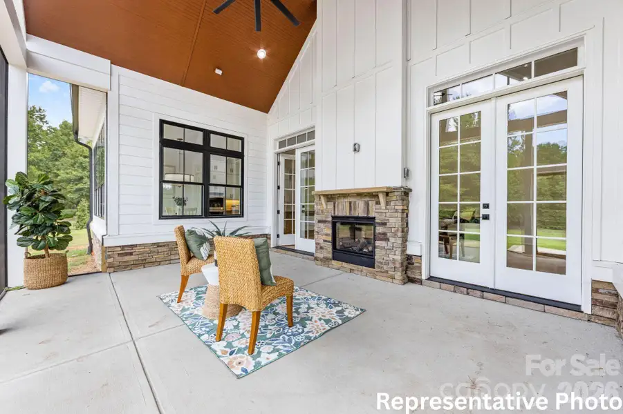 REPRESENTATIVE PHOTO - Covered Rear Porch Staged