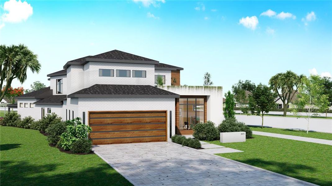 Front exterior of a new home in , Plano, TX, highlighting curb appeal (Image 1).