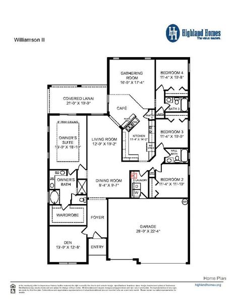 Williamson II - Home Layout