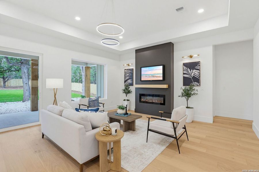 Furnished interior view inside a new home in , Boerne (Image 9).