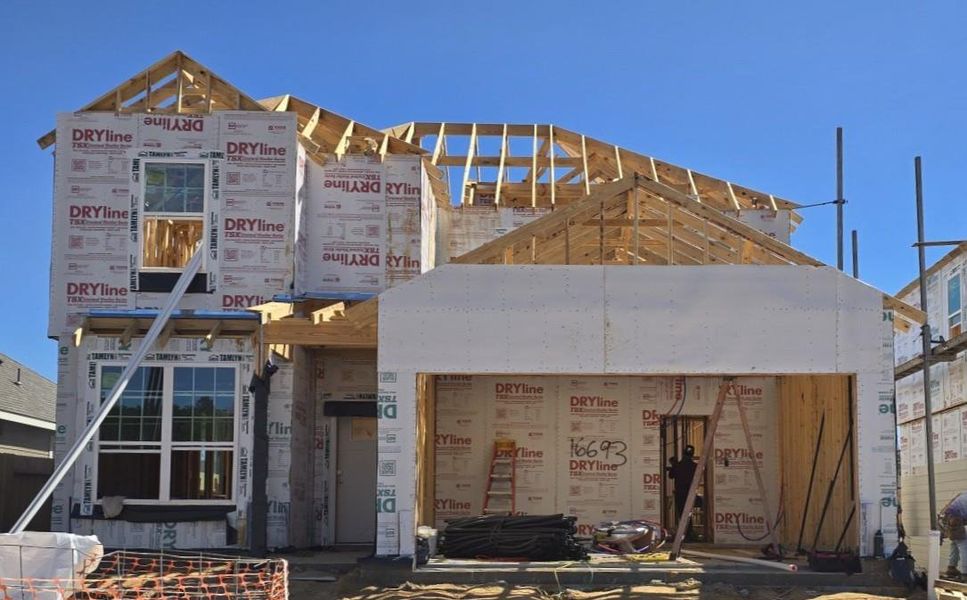 In-progress construction of a new home in Granger Pines, Conroe, TX (Image 25).