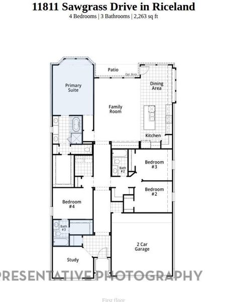 2D floor plan layout of this home in Riceland, Mont Belvieu, TX (Image 3).