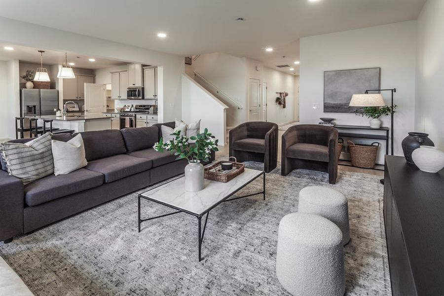 Representative furnished interior of a home built from the Oakley by Hartford Homes in Trailside Story Collection - Single Family Homes, Timnath (Image 11).