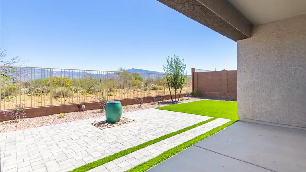 Exterior details and patio area of a home in Saguaro Bloom, Marana (Image 2).