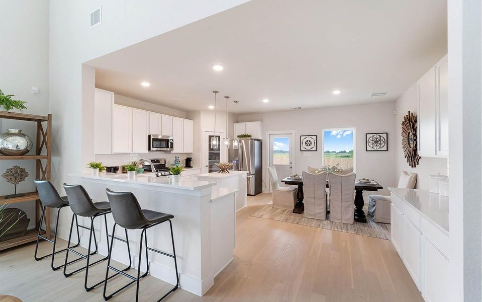 Furnished interior view inside a new home in Massey Oaks, Pearland (Image 3).