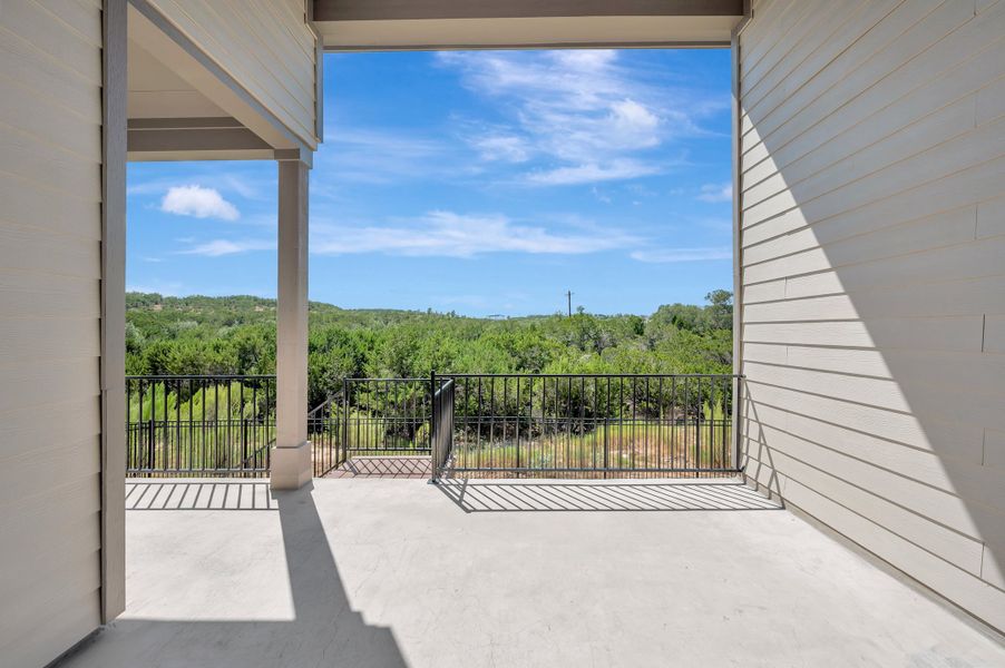 Exterior details and patio area of a home in Headwaters 50' - Executive Series, Dripping Springs (Image 3).