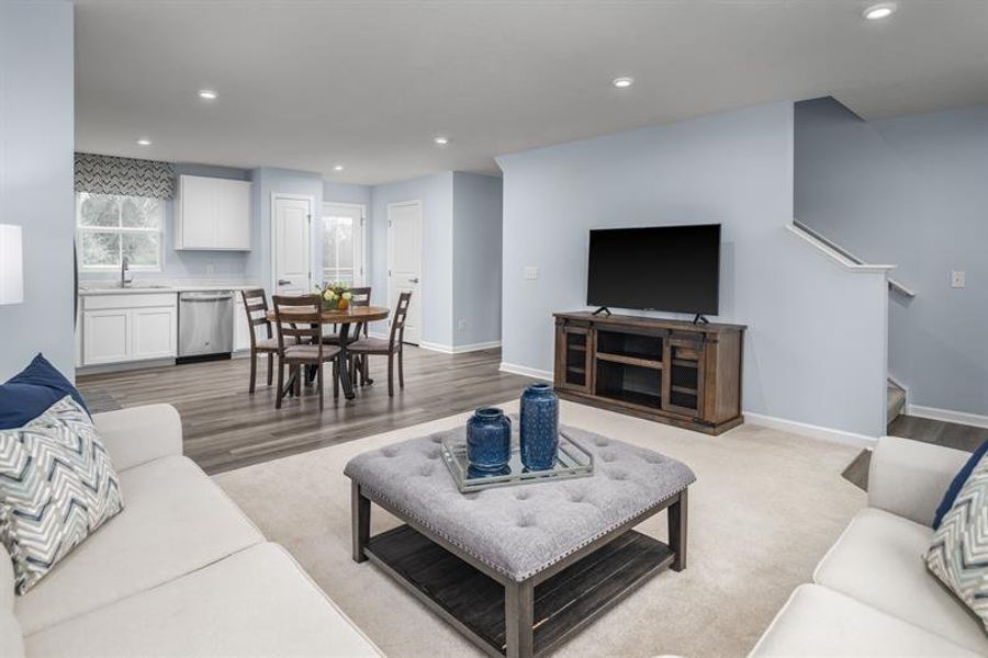 Representative furnished interior of a home built from the Aspen by Ryan Homes in The Glen at Hollybrook, Wendell (Image 9).