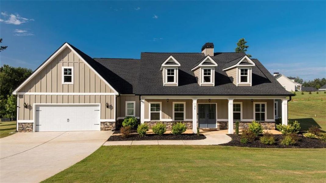 Front exterior of a new home in , Newnan, GA, highlighting curb appeal (Image 23).