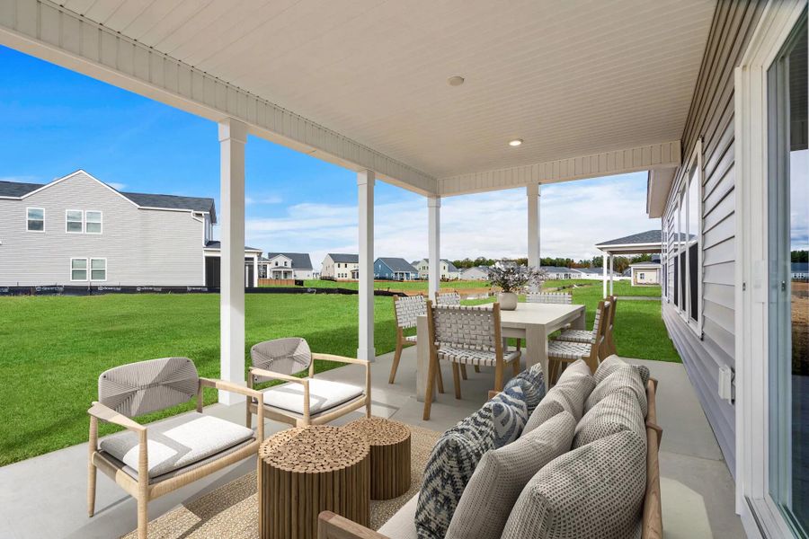 Exterior details and patio area of a home in , Ravenel (Image 2).