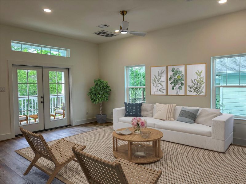 Virtually staged living