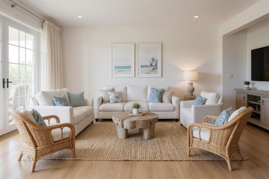 Furnished interior view inside a new home in , Sarasota (Image 15).