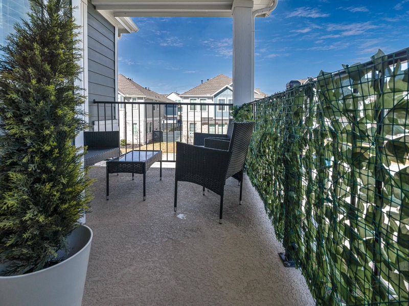 Exterior details and patio area of a home in Bridgeland, Cypress (Image 23). Exterior details and patio area of a home in Bridgeland, Cypress (Image 23).