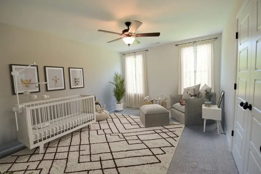 Furnished interior in a model home at Sawyer’s Run in Hampstead (Image 17).