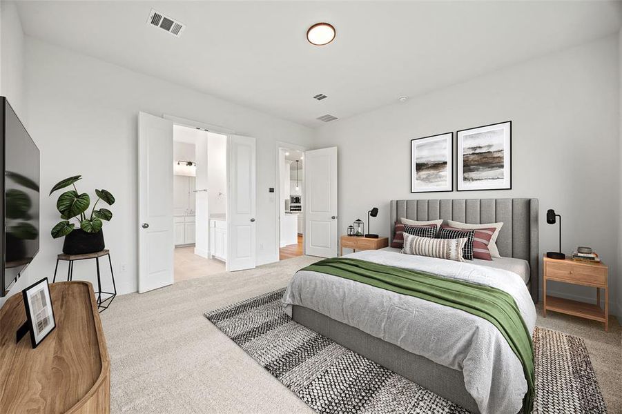 Furnished interior view inside a new home in Chatham Reserve, Providence Village (Image 6).