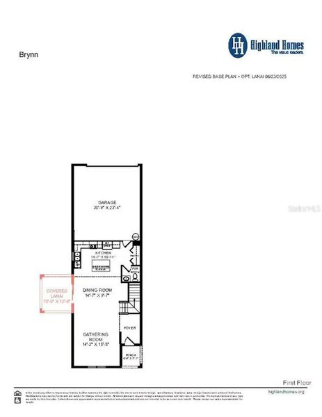 2D floor plan layout of this home in Estates at Hickory Cove - Bungalows, St. Cloud, FL (Image 2).