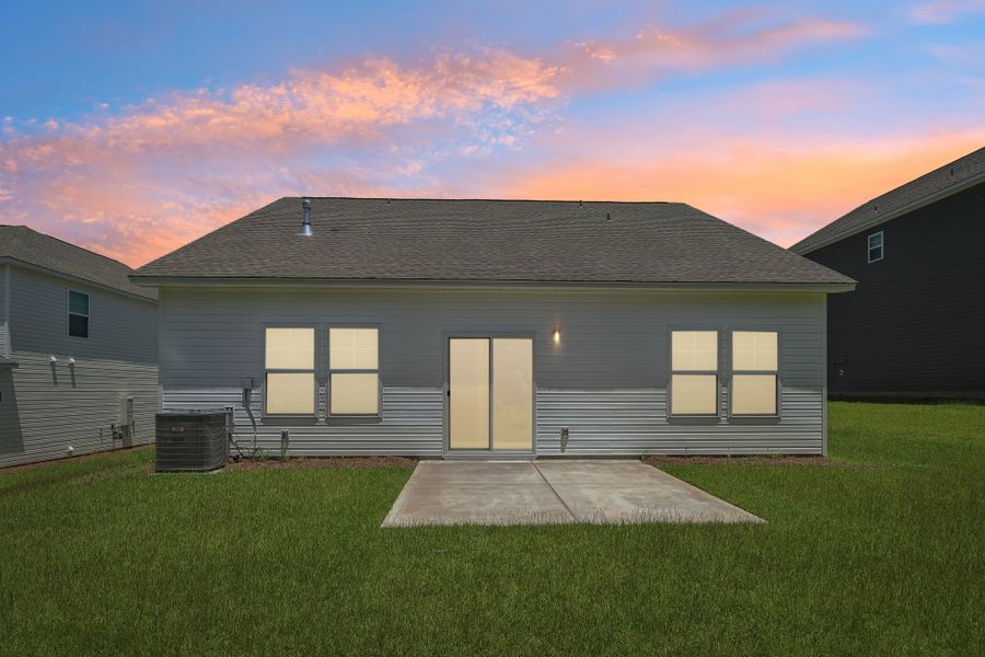 Representative exterior photo of a completed home built from the Buck Island II by Great Southern Homes in Providence Station at Trolley Run, Aiken, SC (Image 46).