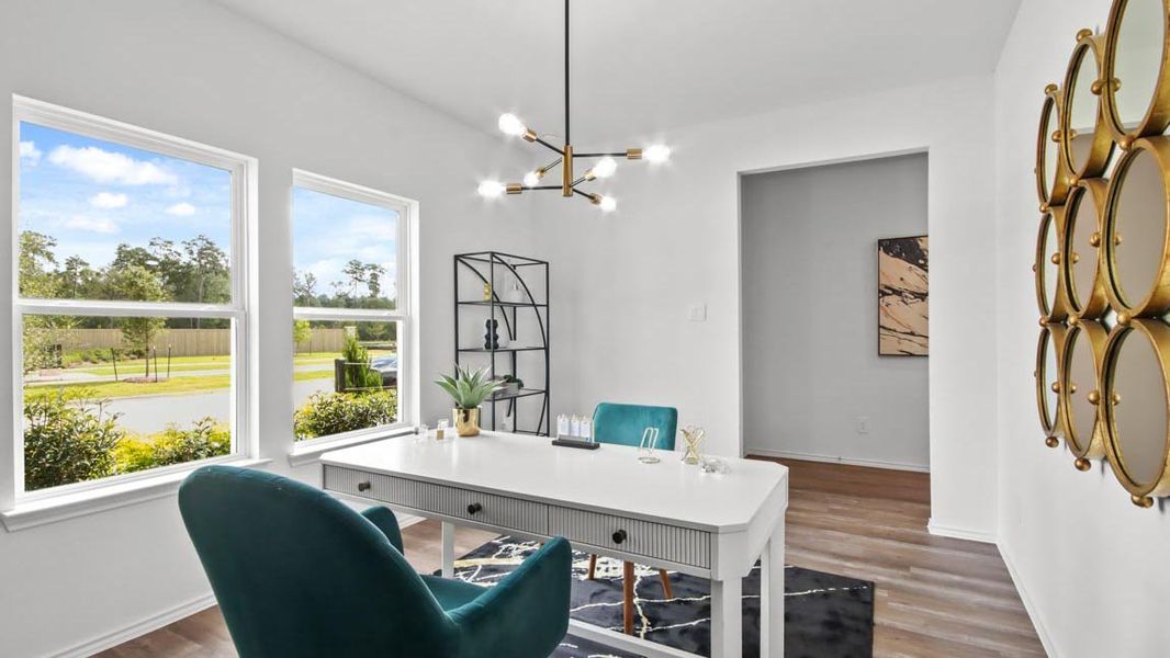 Representative furnished interior of a home built from the Perry by D.R. Horton in The Canopies, Splendora (Image 6). Representative furnished interior of a home built from the Perry by D.R. Horton in The Canopies, Splendora (Image 6).