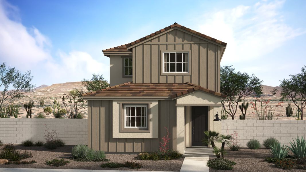 Farmhouse Elevation | Quattro | Solvida at Estrella | New Homes in Goodyear, AZ | Landsea Homes