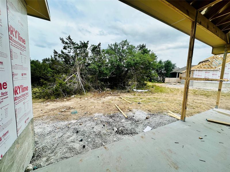 Rear Covered Patio and Backyard