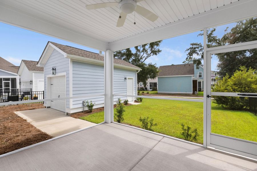 Exterior details and patio area of a home in Oak Bluff, Charleston (Image 4). Exterior details and patio area of a home in Oak Bluff, Charleston (Image 4).