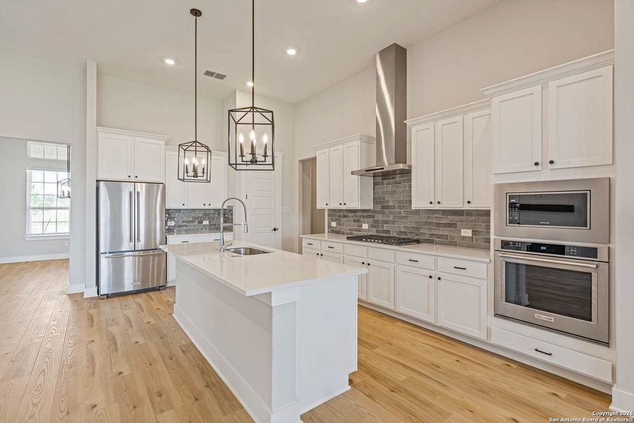Furnished interior view inside a new home in Potranco West, Castroville (Image 5). Furnished interior view inside a new home in Potranco West, Castroville (Image 5).