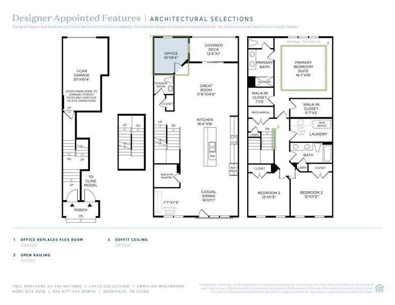 2D floor plan layout of this home in The Nations - Lofts, Nashville, TN (Image 8).