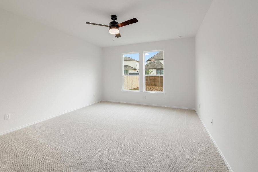 Spacious, unfurnished interior of a new home in River Bluff, Leander (Image 24). Spacious, unfurnished interior of a new home in River Bluff, Leander (Image 24).