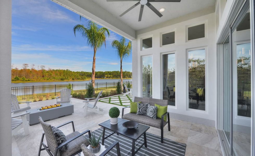 Exterior details and patio area of a home in Mosaic, Daytona Beach (Image 2).