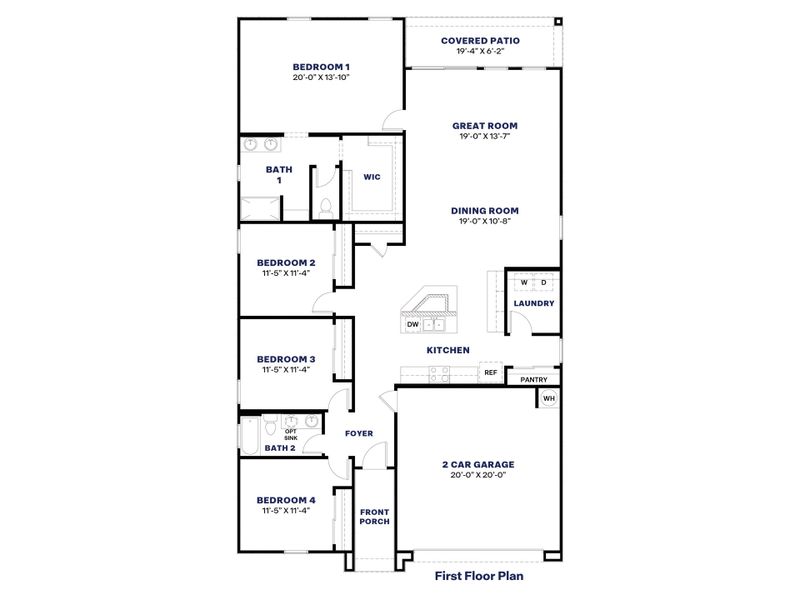 2D floor plan layout of this home in Entrada Del Oro, Gold Canyon, AZ (Image 4). 2D floor plan layout of this home in Entrada Del Oro, Gold Canyon, AZ (Image 4).