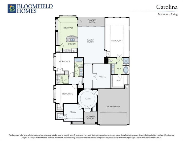 2D floor plan layout of this home in Sunset Ridge, Alvarado, TX (Image 2).
